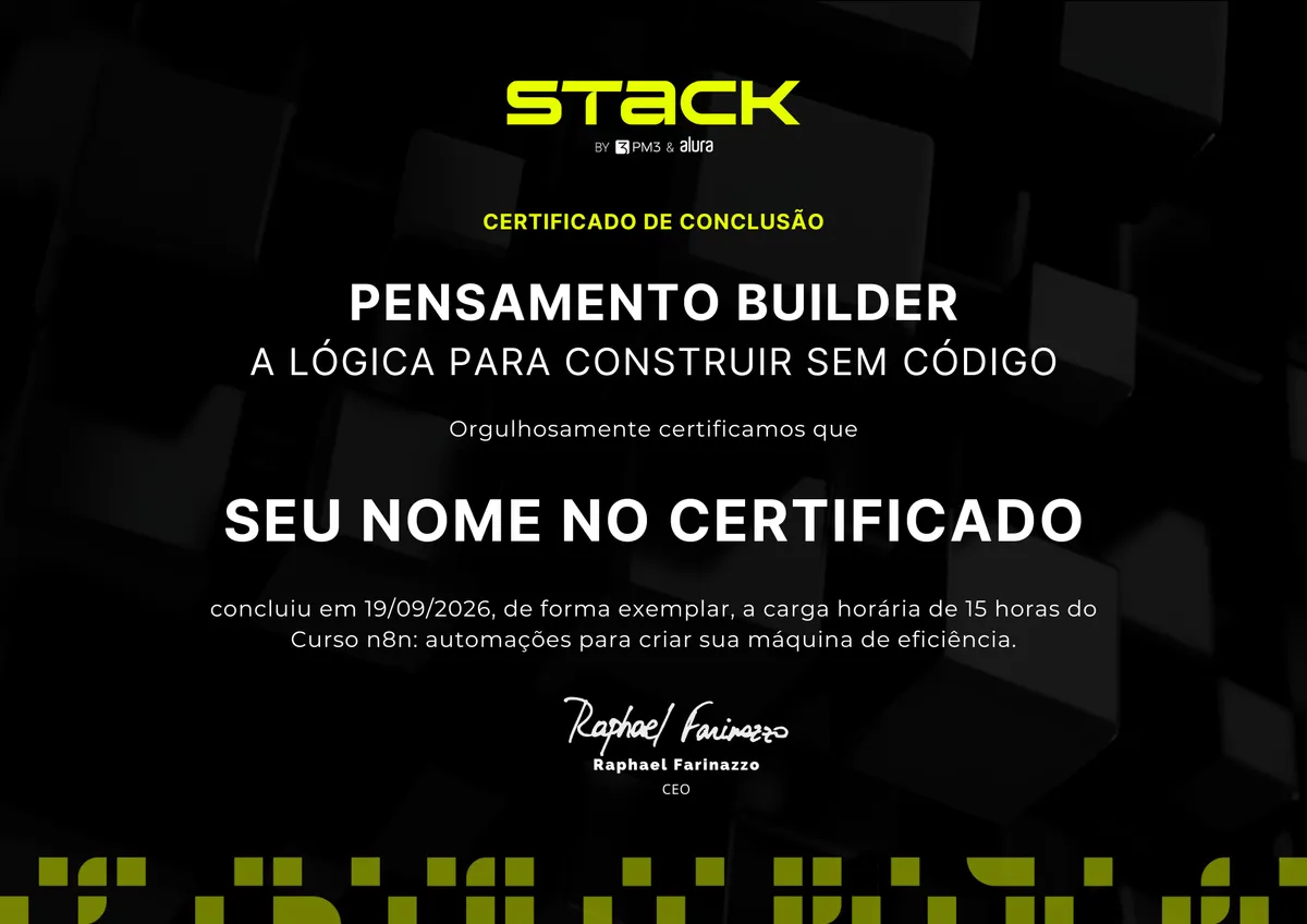 Certificado Pensamento Builder
